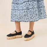 Roeffler Randall - Marlowe Black Mary Jane Espadrille