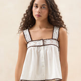 Roeffler Randall - Marta Ivory Sleeveless Top