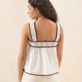 Roeffler Randall - Marta Ivory Sleeveless Top