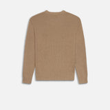 FRAME - Rib Crewneck Sweater -- Light Brown