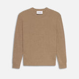 FRAME - Rib Crewneck Sweater -- Light Brown