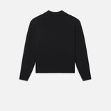 FRAME - Silk Blend Polo Sweater -- Black