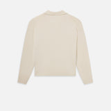 FRAME - Silk Blend Polo Sweater -- Off White