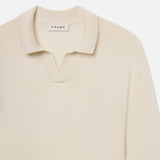 FRAME - Silk Blend Polo Sweater -- Off White