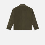 FRAME - Clean Suede Jacket -- Dark Olive