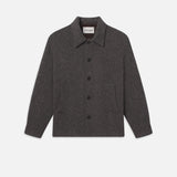 FRAME - Tweed Shirt Jacket -- Heather Brown