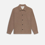 FRAME - Textured Shirt Jacket -- Light Brown