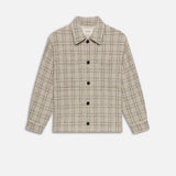 FRAME - Flannel Overshirt Jacket -- Off White Plaid