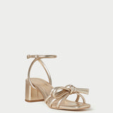 Roeffler Randall - Mikel Champagne Bow Mid-Heel Sandal