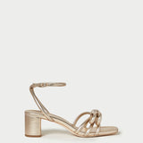 Roeffler Randall - Mikel Champagne Bow Mid-Heel Sandal