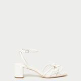 Roeffler Randall - Mikel White Bow Mid-Heel Sandal