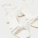 Roeffler Randall - Mikel White Bow Mid-Heel Sandal