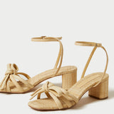 Roeffler Randall - Mikel Natural Bow Mid-Heel Sandal