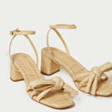 Roeffler Randall - Mikel Natural Bow Mid-Heel Sandal