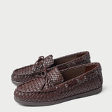 Loeffler Randall - Minnie Espresso Woven Leather Moccasin