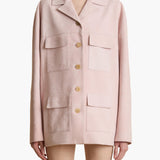 Khaite - Morsson Jacket in Soft Pink Suede