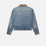 FRAME - Vintage Denim Jacket -- Blue Beach Rips