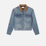 FRAME - Vintage Denim Jacket -- Blue Beach Rips