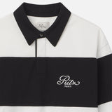 FRAME - Ritz Rugby Polo Shirt -- Cream/Black