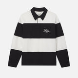 FRAME - Ritz Rugby Polo Shirt -- Cream/Black