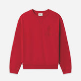 FRAME - Ritz Unisex Tonal Logo Crewneck -- Red