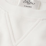 FRAME - Ritz Unisex Tonal Logo Crewneck -- Cream