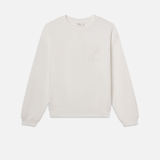 FRAME - Ritz Unisex Tonal Logo Crewneck -- Cream