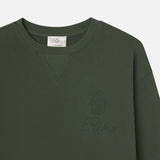 FRAME - Ritz Unisex Tonal Logo Crewneck -- Hunter Green