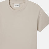 FRAME - Boxy Textured Tee -- Off White