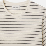 FRAME - Relaxed Stripe Tee -- Natural/Black