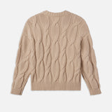 FRAME - Chunky Cable Sweater -- Natural