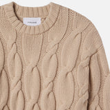 FRAME - Chunky Cable Sweater -- Natural