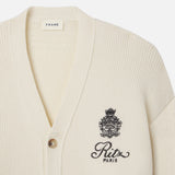 FRAME - Ritz Embroidery Cashmere Cardigan -- Cream