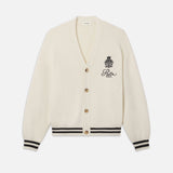 FRAME - Ritz Embroidery Cashmere Cardigan -- Cream