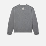 FRAME - Ritz Unisex Cashmere Sweater -- Grey Melange