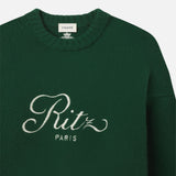 FRAME - Ritz Unisex Cashmere Sweater -- Hunter Green