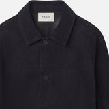 FRAME - Unlined Suede Chore Coat -- Dark Navy