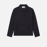 FRAME - Unlined Suede Chore Coat -- Dark Navy