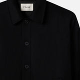 FRAME - Textured Overshirt Jacket -- Black