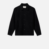 FRAME - Textured Overshirt Jacket -- Black