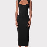 Herve Leger - MIXED RIB MIDI DRESS