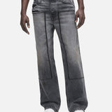 FRAME - Extra Wide Leg Jean Patched -- McAllen Dark