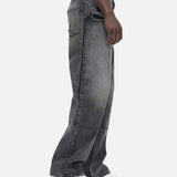 FRAME - Extra Wide Leg Jean Patched -- McAllen Dark