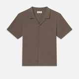 FRAME - Jacquard Short Sleeve Relaxed Shirt -- Dark Sage