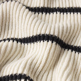 FRAME - Striped Polo Sweater -- Black Stripe