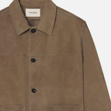 FRAME - Suede Chore Coat -- Dark Beige