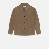 FRAME - Suede Chore Coat -- Dark Beige