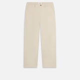 FRAME - Cotton Relaxed Trousers -- Beige