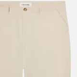 FRAME - Cotton Relaxed Trousers -- Beige