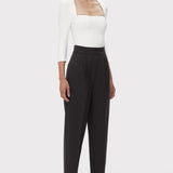 Herve Leger - HIGH WAIST PLEATED TAPERED PANTS